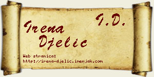 Irena Đelić vizit kartica